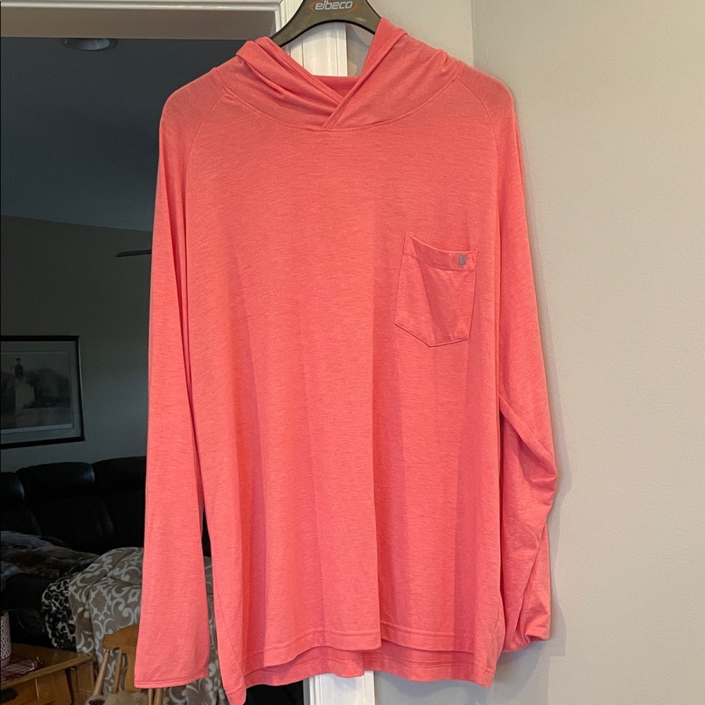 Huk Men's Pink Hoodie Shirt
